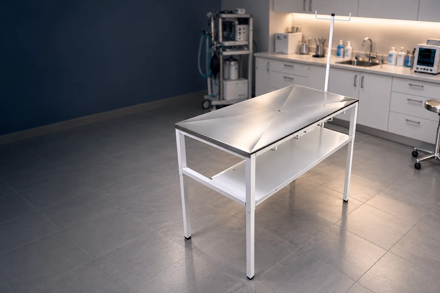 Mesa de cirugía veterinaria Di Ferro en un quirófano