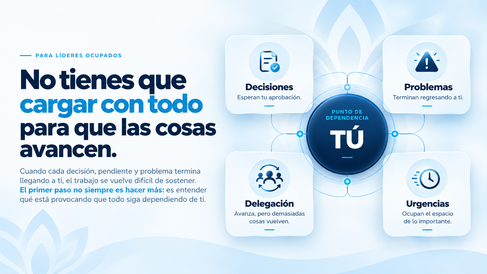 No tienes que cargar con todo para que las cosas avancen