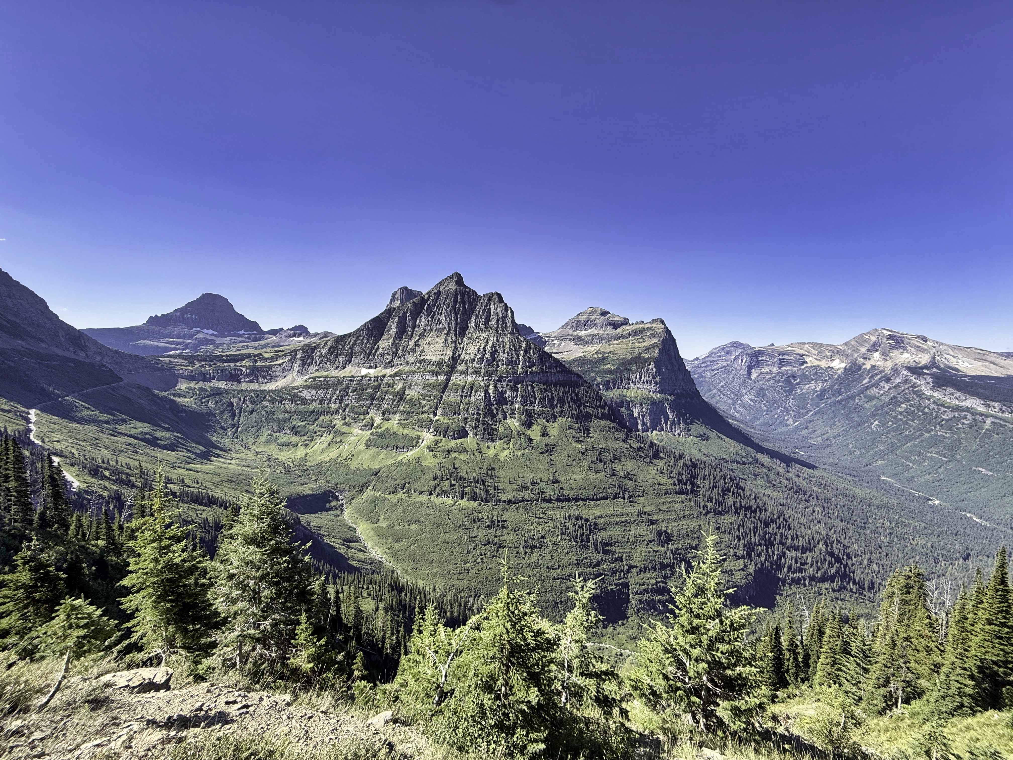 Glacier peaks at sunrise