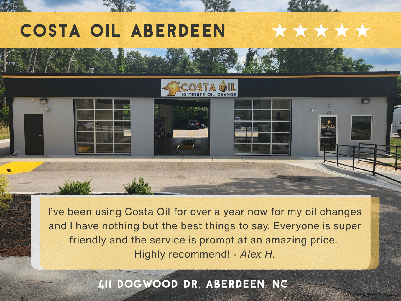customer review for Costa Oil Aberdeen