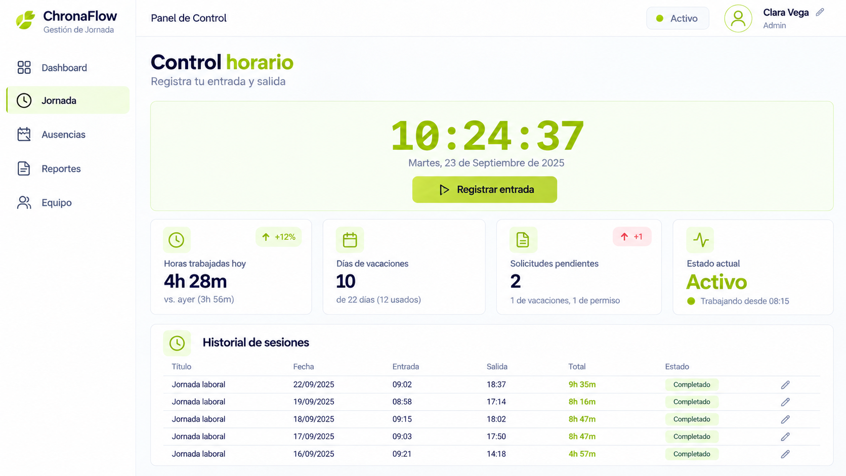 Control horario 2