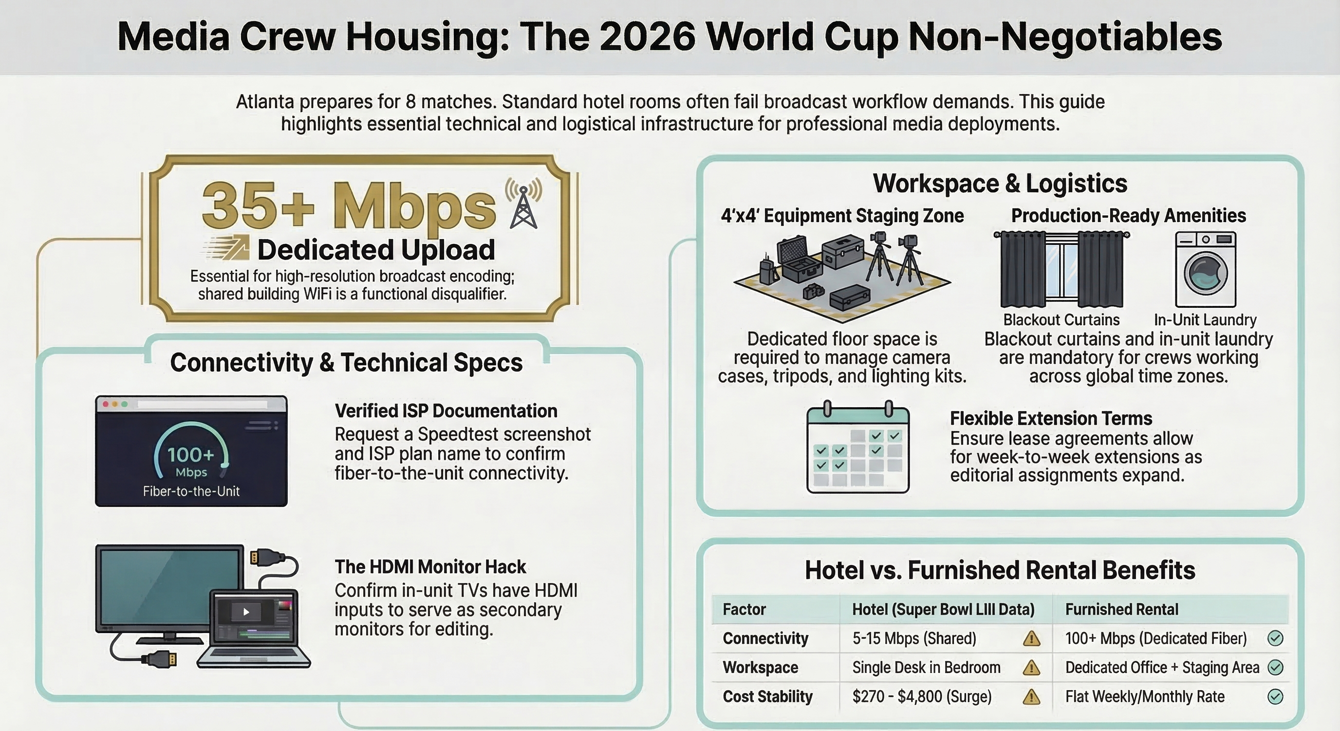 Media Crew Housing Essentials