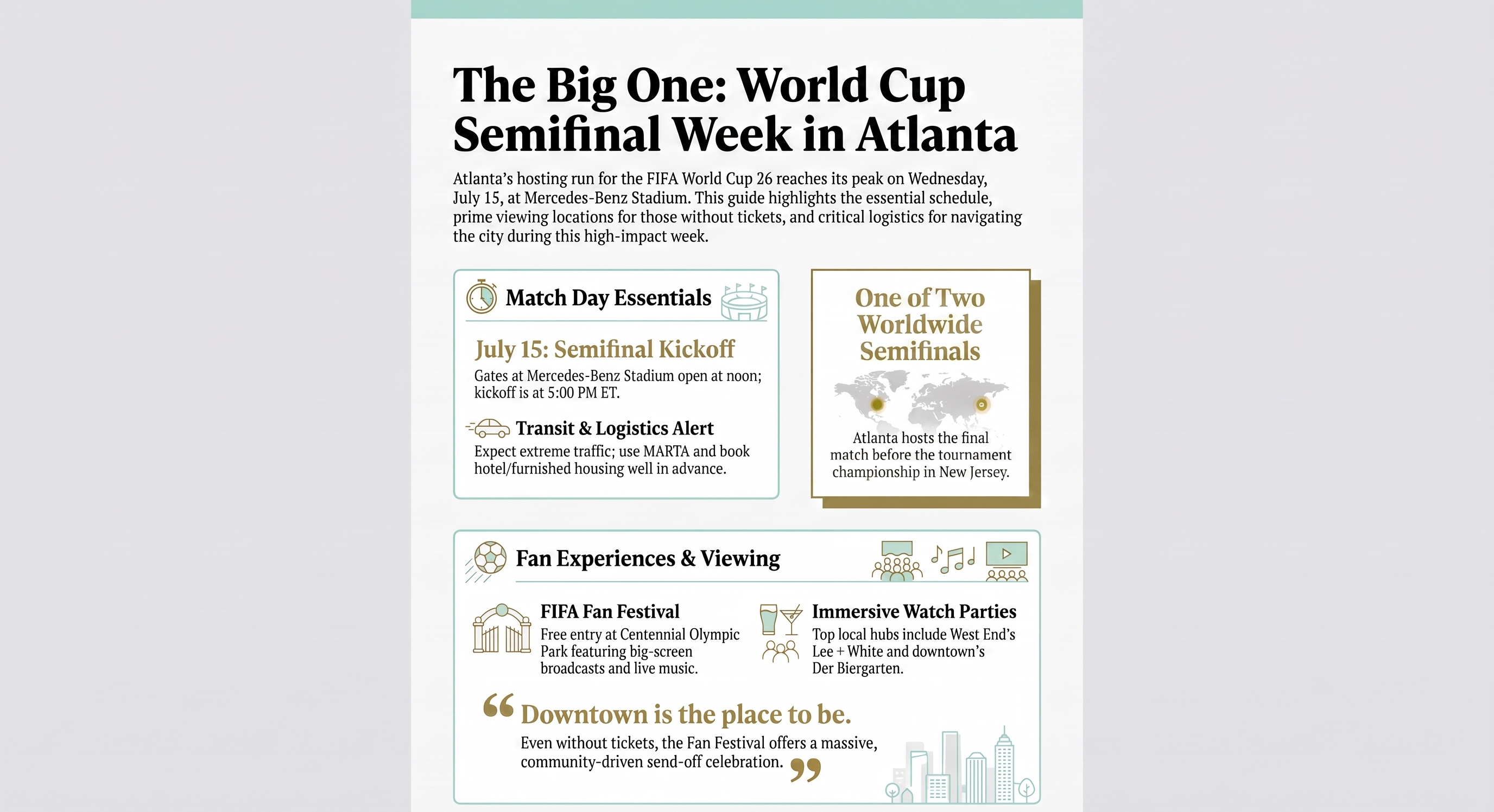World Cup Semifinal Week in Atlanta