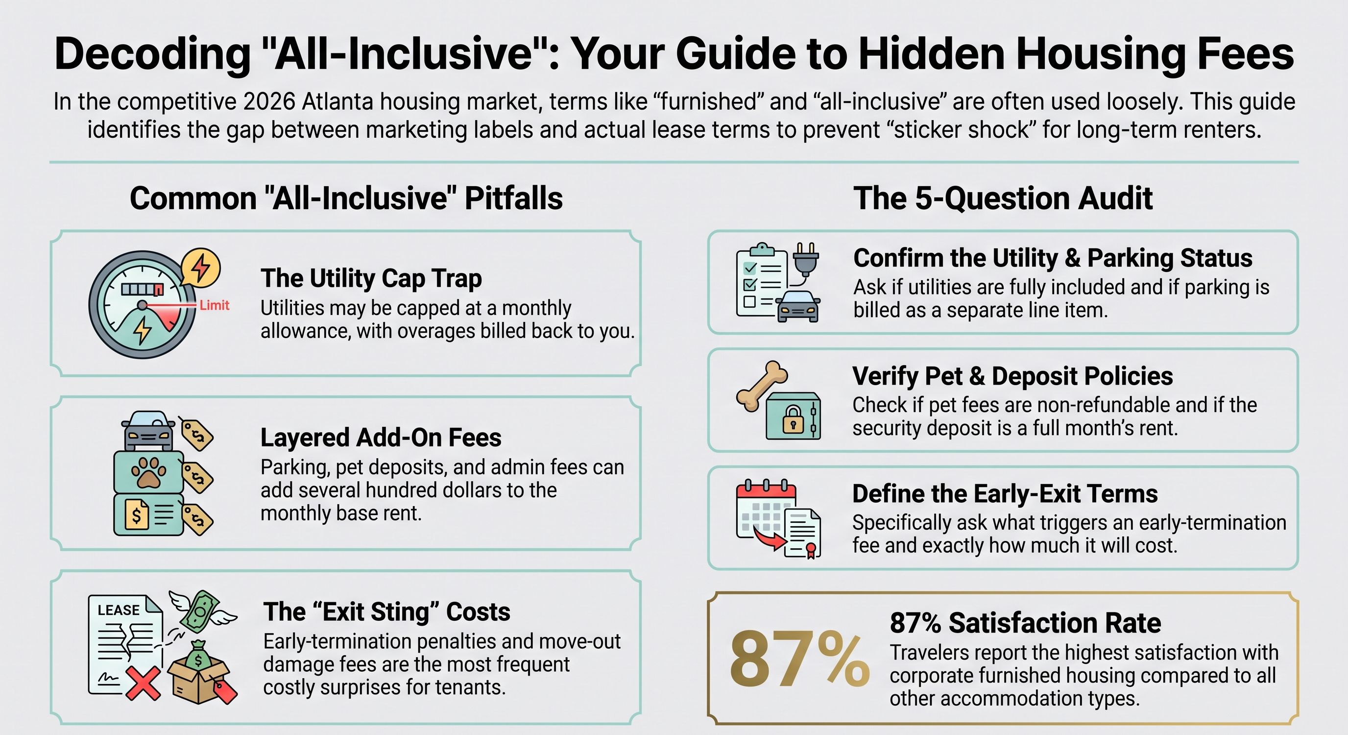 Decoding all inclusive, a guide to hidden housing fees, common pitfalls, and a five question audit before you sign