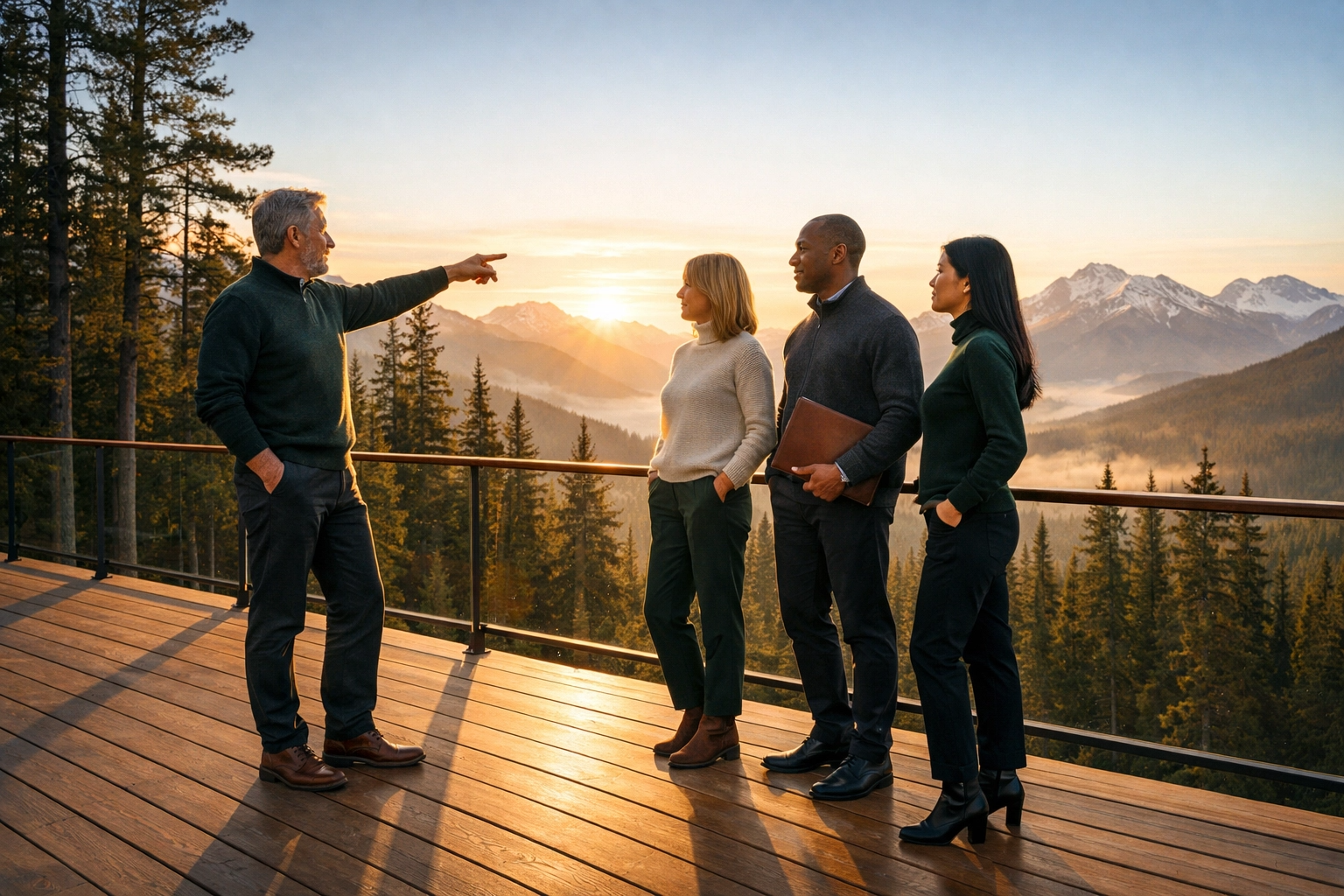 Christian Business Mastermind group at sunrise