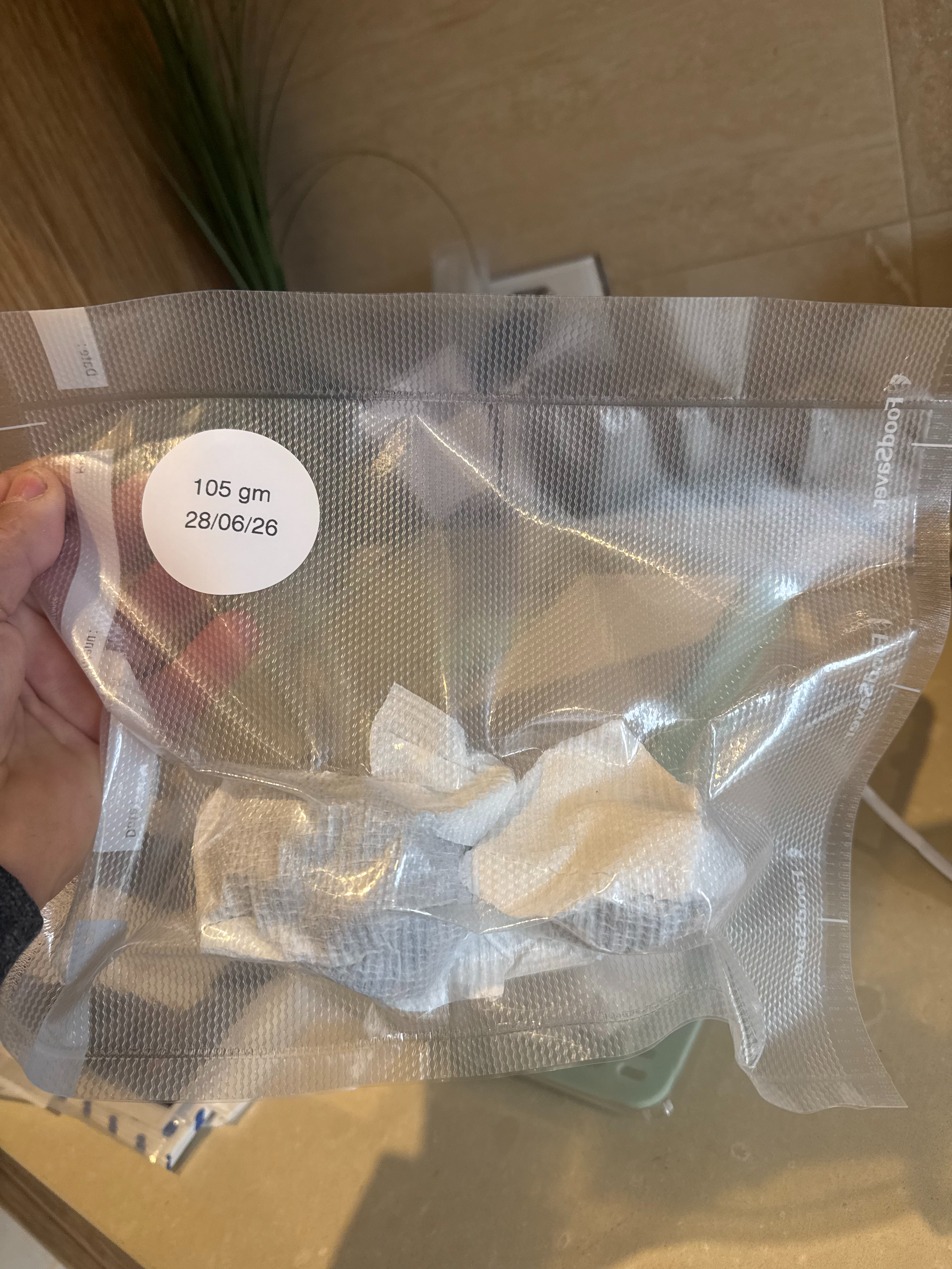 Fresh truffle protected inside its delivery packaging