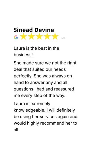 Google review for Laura Lewis Financial from client review 6