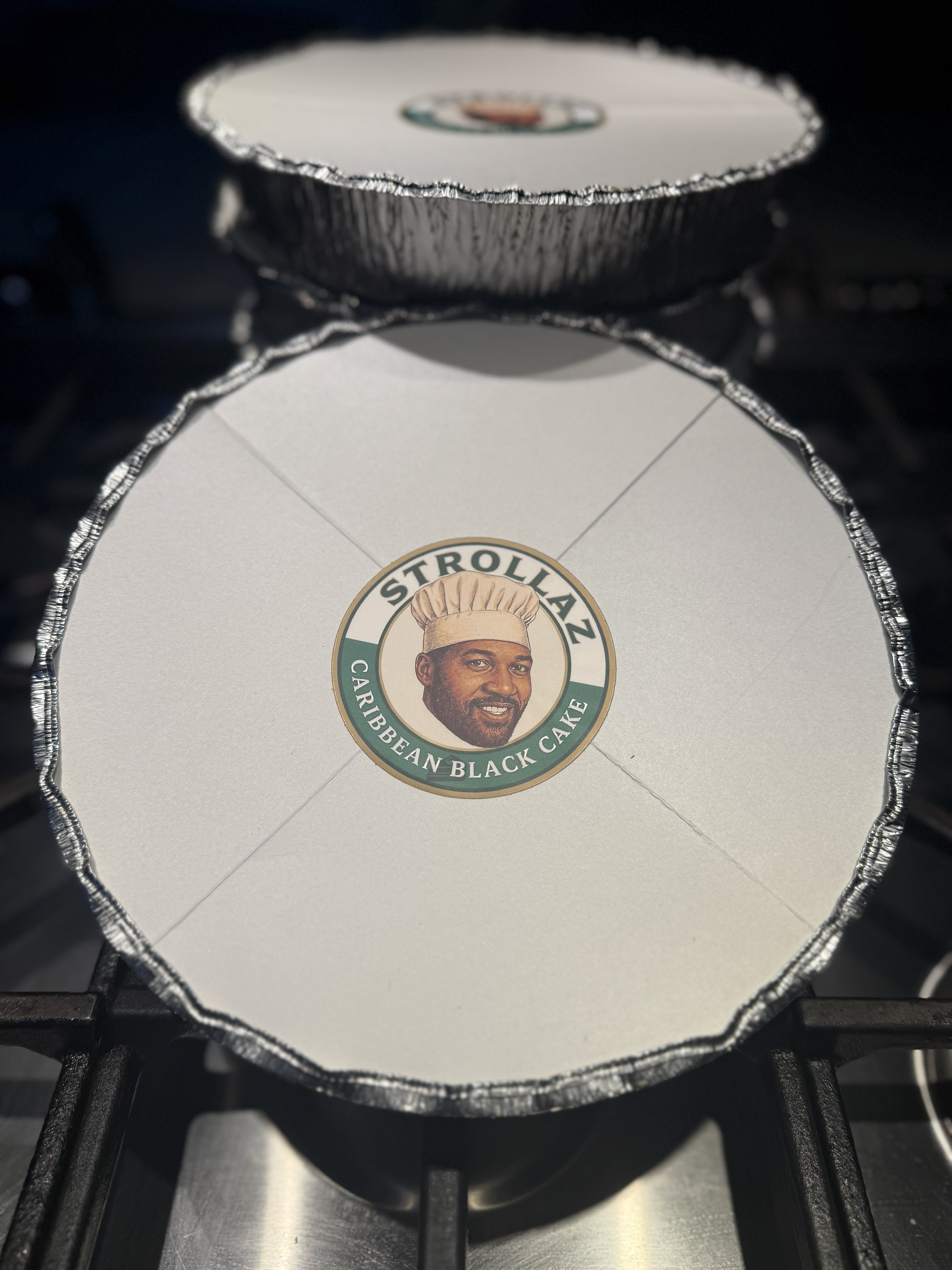 Strollaz Caribbean Black Cake — packaged