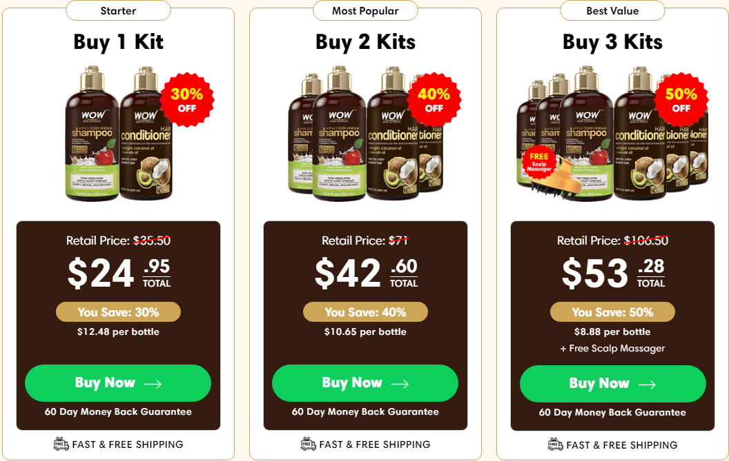 Buy Wow Shampoo and Conditioner