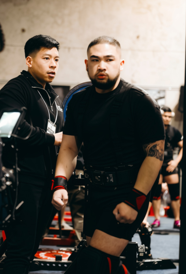 Strength coach working with client on barbell technique at Anytime Fitness Rockdale
