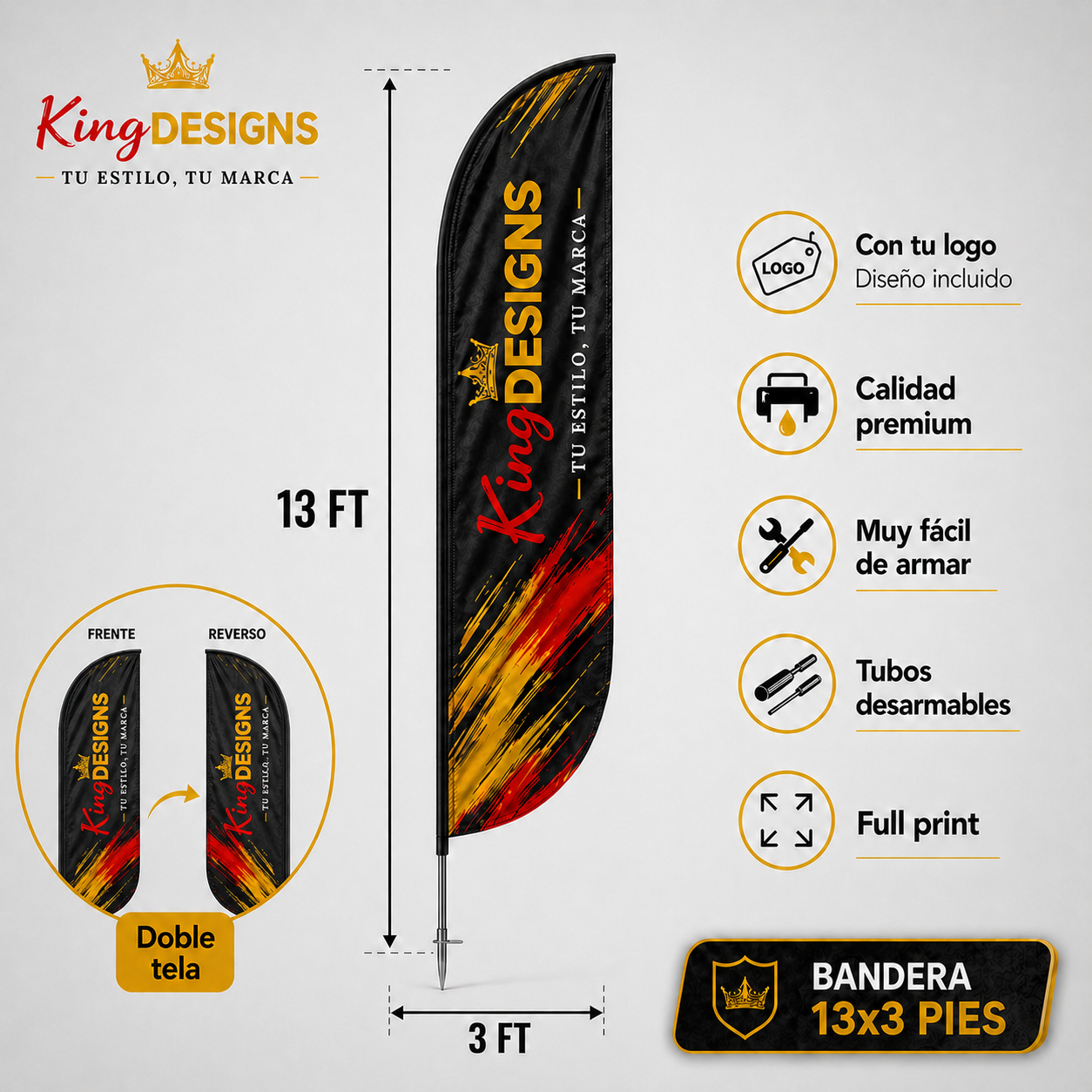 Bandera Personalizada 13ft