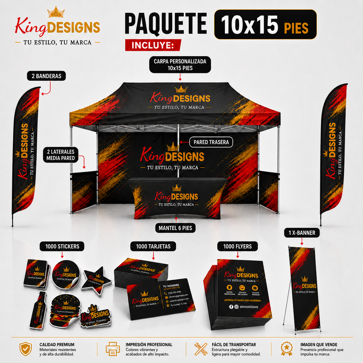 Paquete "COMERCIAL" 10x15ft