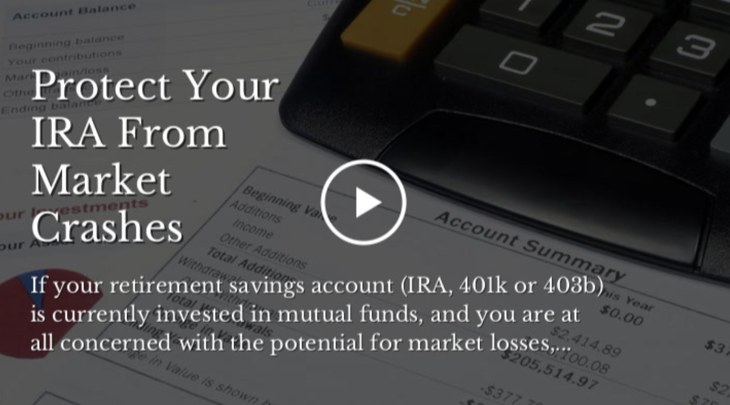 Protect Your IRA From Market Crashes