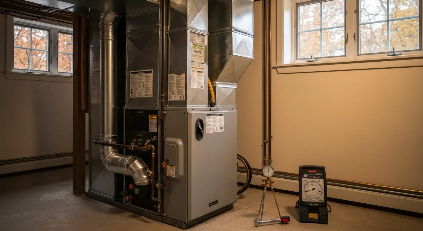 Gas furnace installation