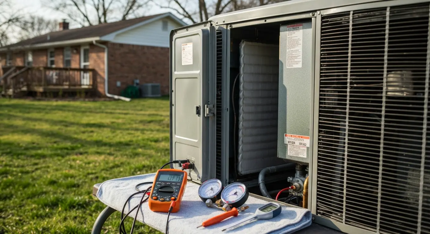 HVAC maintenance visit