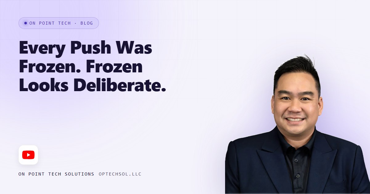 Every Push In A Season Of Videos Was Frozen, And A Frozen Push Looks Deliberate