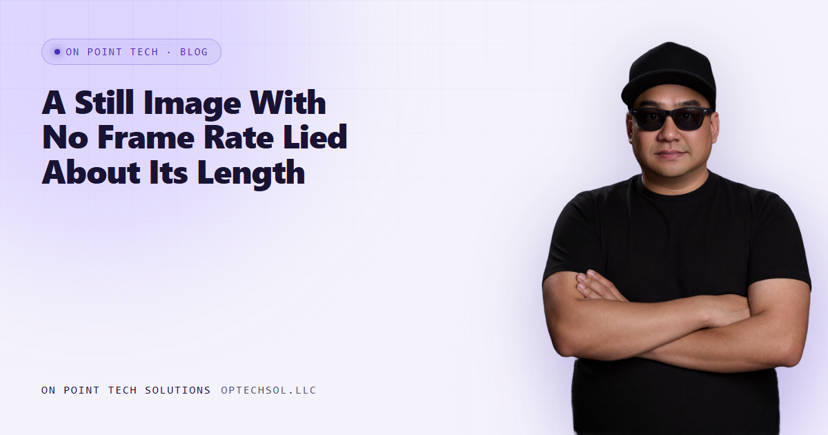 A Still Image With No Frame Rate Produced A File That Lied About Its Length