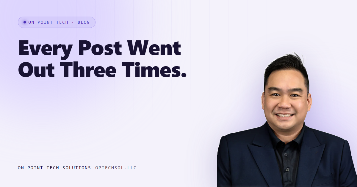 The Post Went Out Three Times, Because Our Script Could Not Read The Receipt