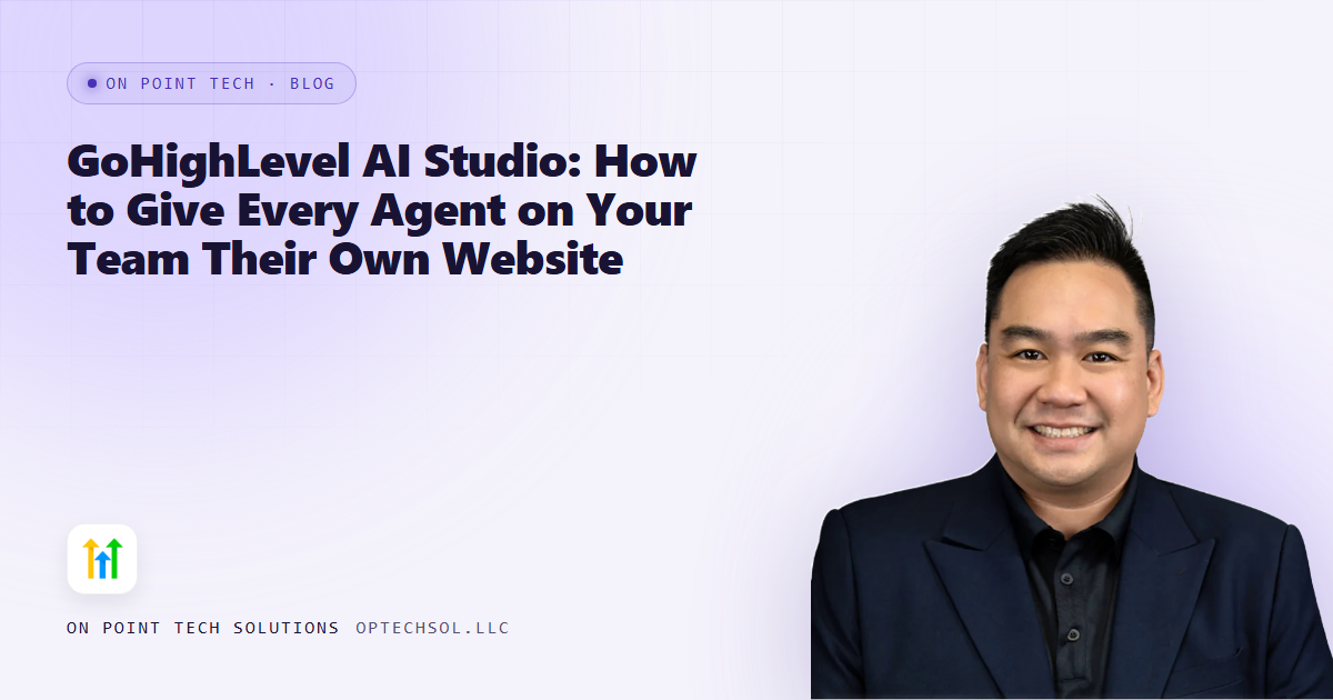 GoHighLevel AI Studio: How to Give Every Agent on Your Team Their Own Website