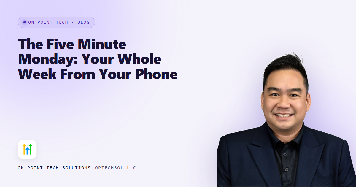 The Five Minute Monday: Run Your Whole Week From Your Phone in HighLevel