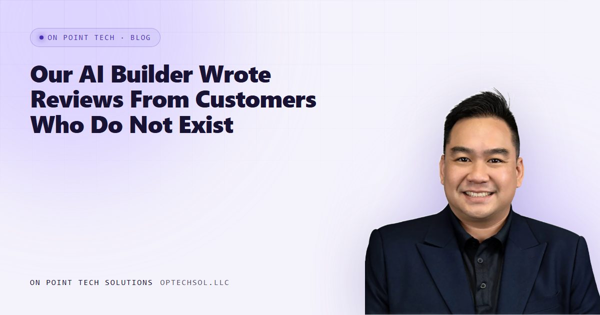 An AI Builder Wrote Testimonials From Customers Who Do Not Exist, And They Went Live