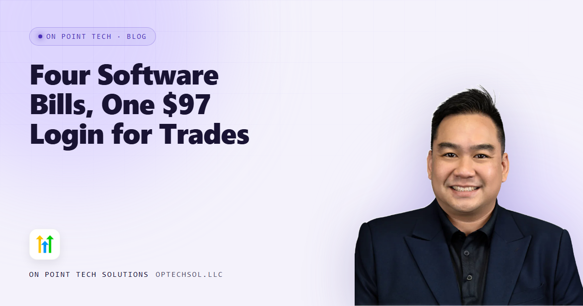 Four Software Bills, One $97 Login: The Stack Every Trade Should Run