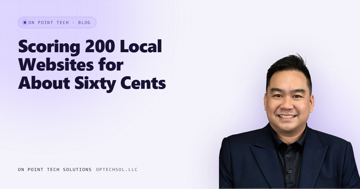 Scoring 200 Local Websites for About Sixty Cents