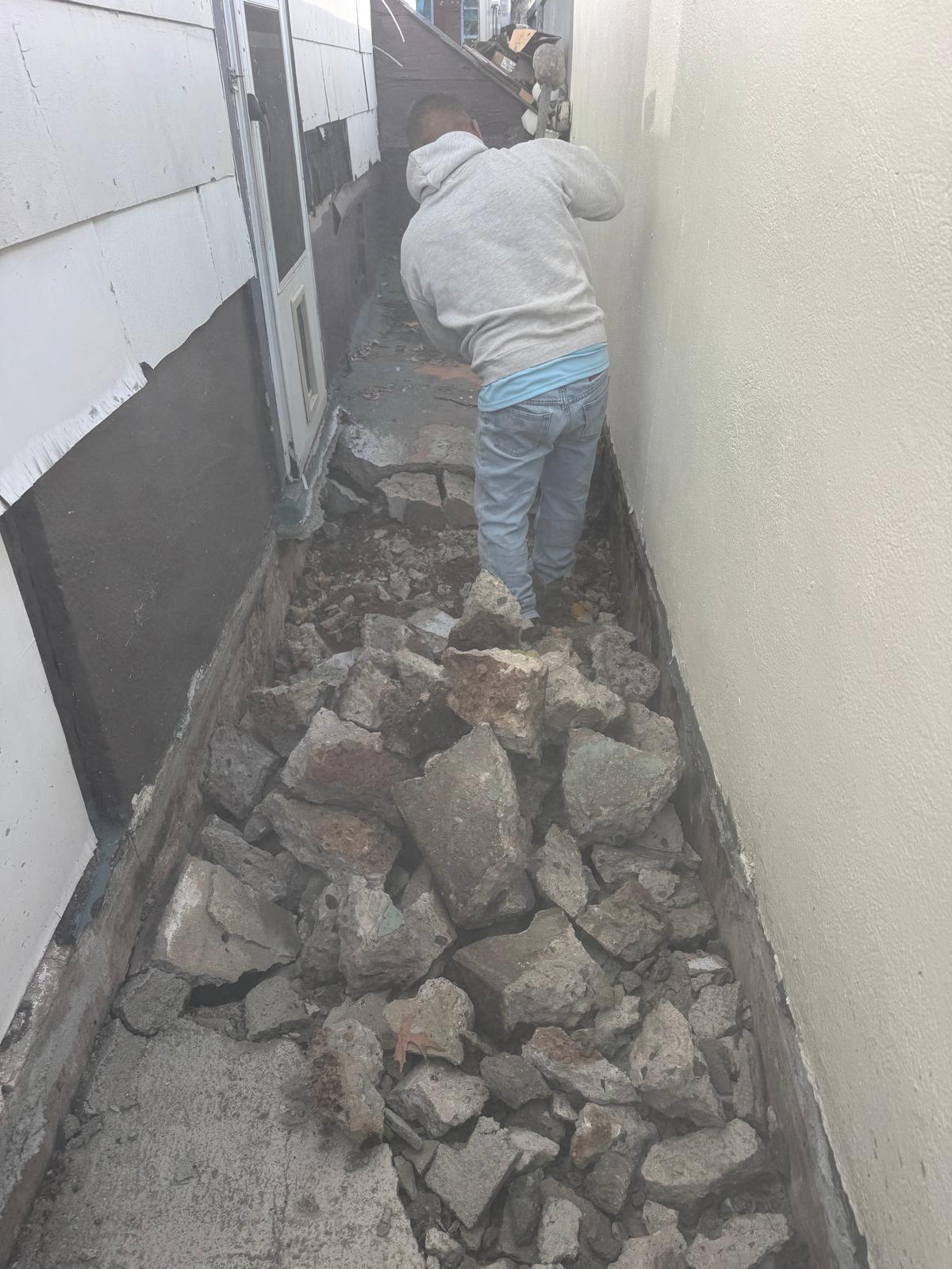 Concrete walkway repair project in Bloomfield NJ