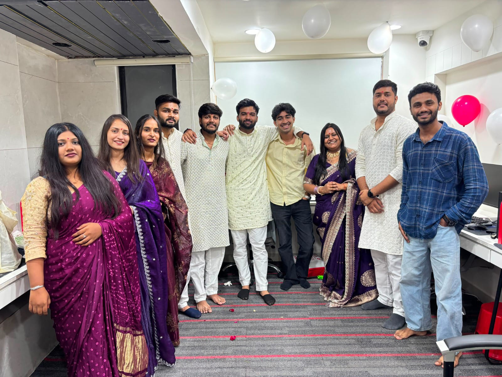 The Adwenza digital marketing team together in Ahmedabad, India