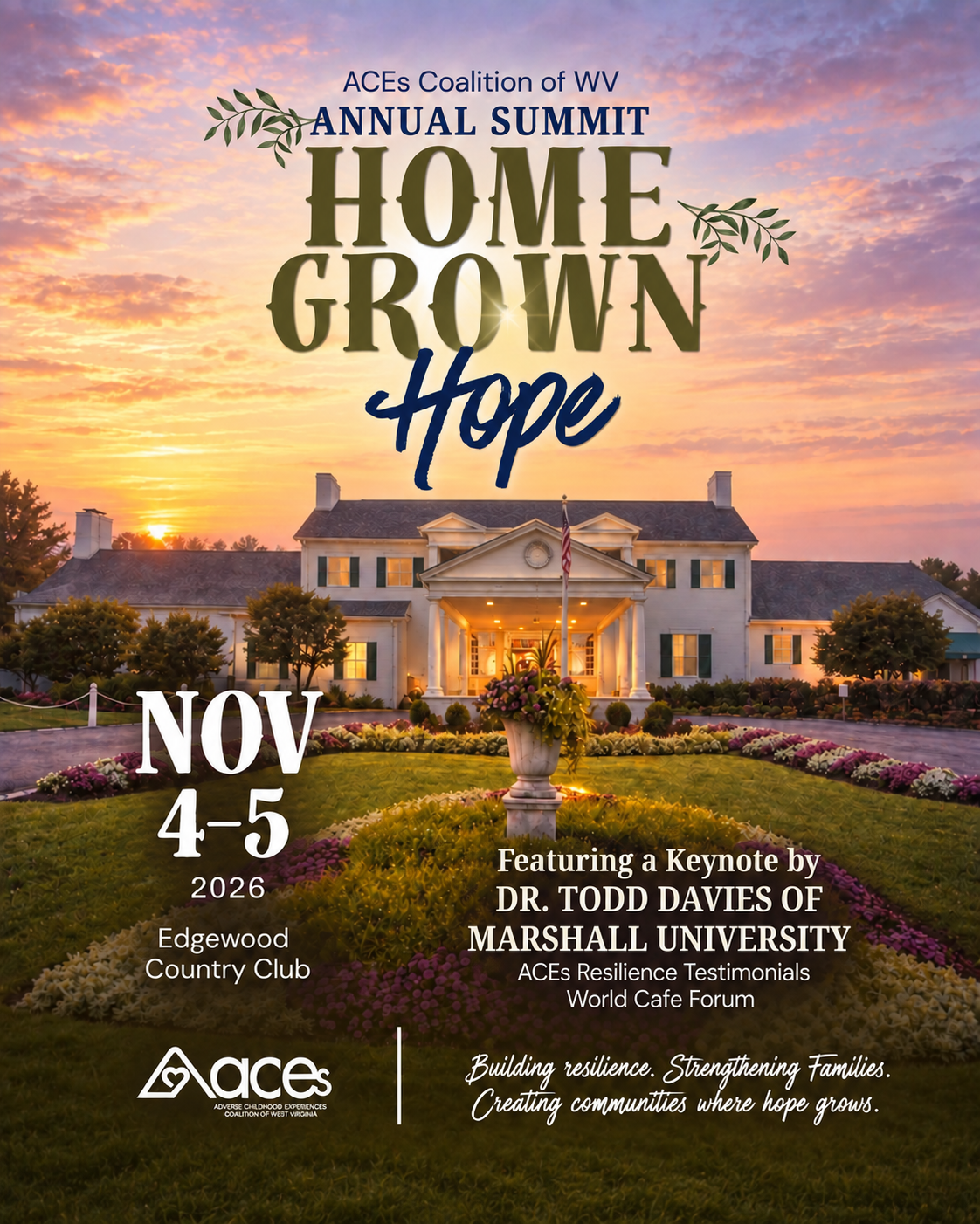 ACEs Coalition of West Virginia Homegrown Hope Summit November 4 and 5 2026