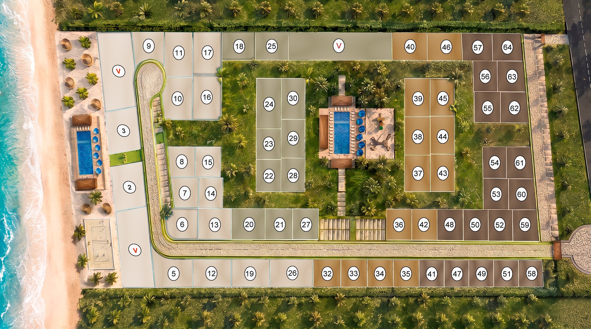 Plano de implantación — Aura Luxury Beach Life