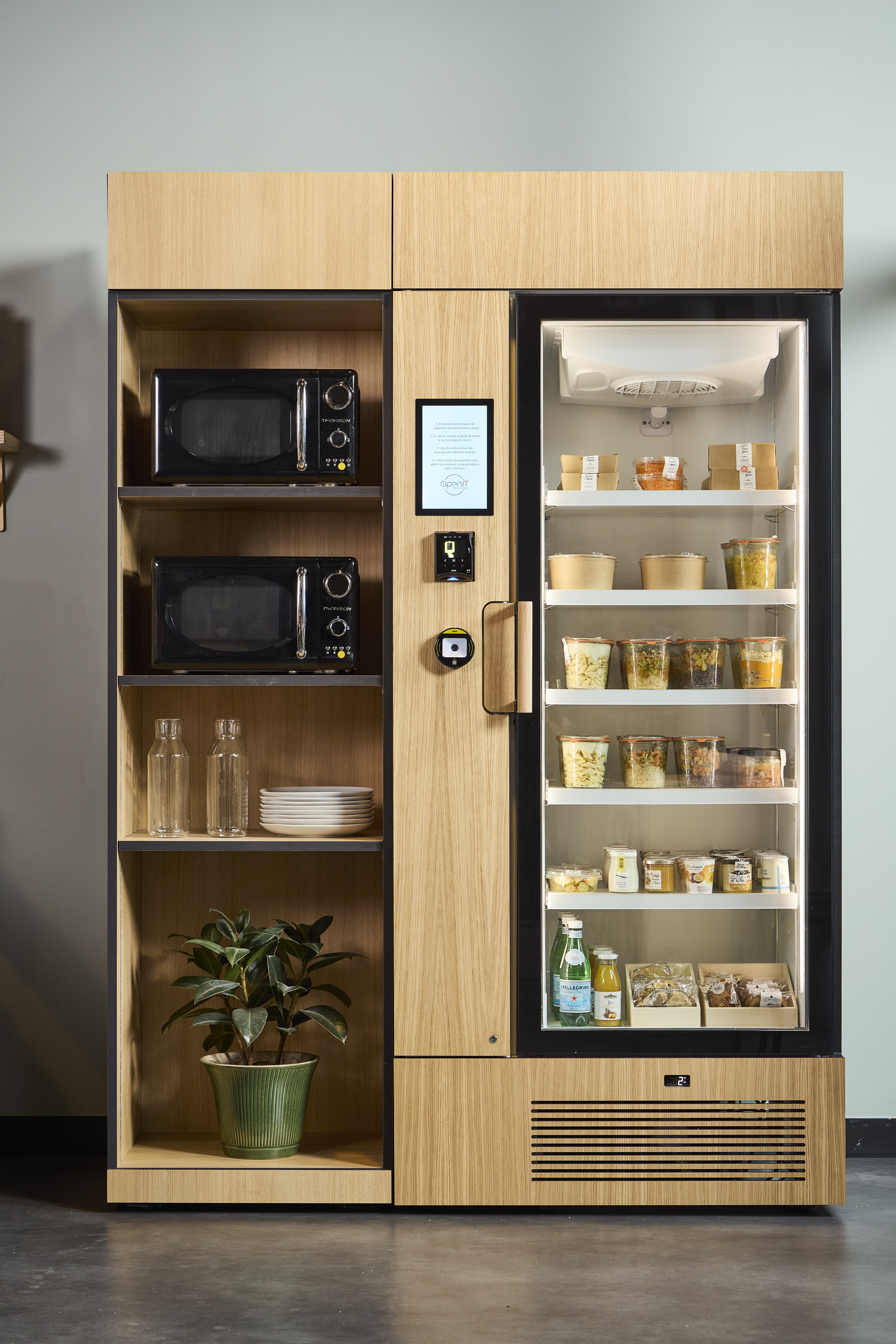Frigo connect&eacute; Neo de Ma Cantine, technologie RFID