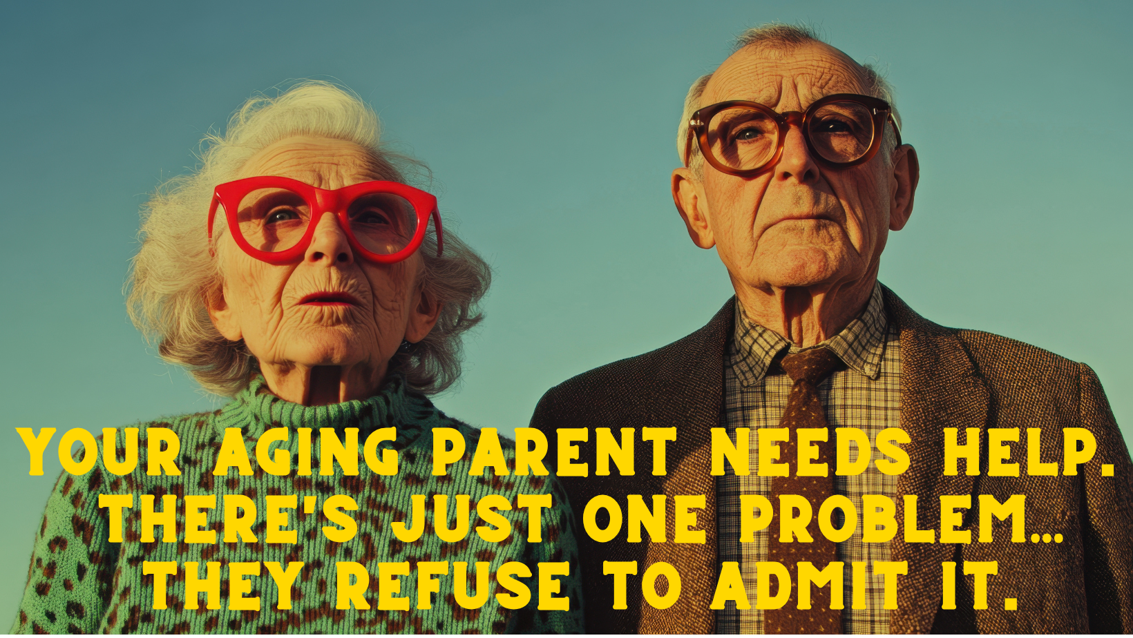 An older couple at peace