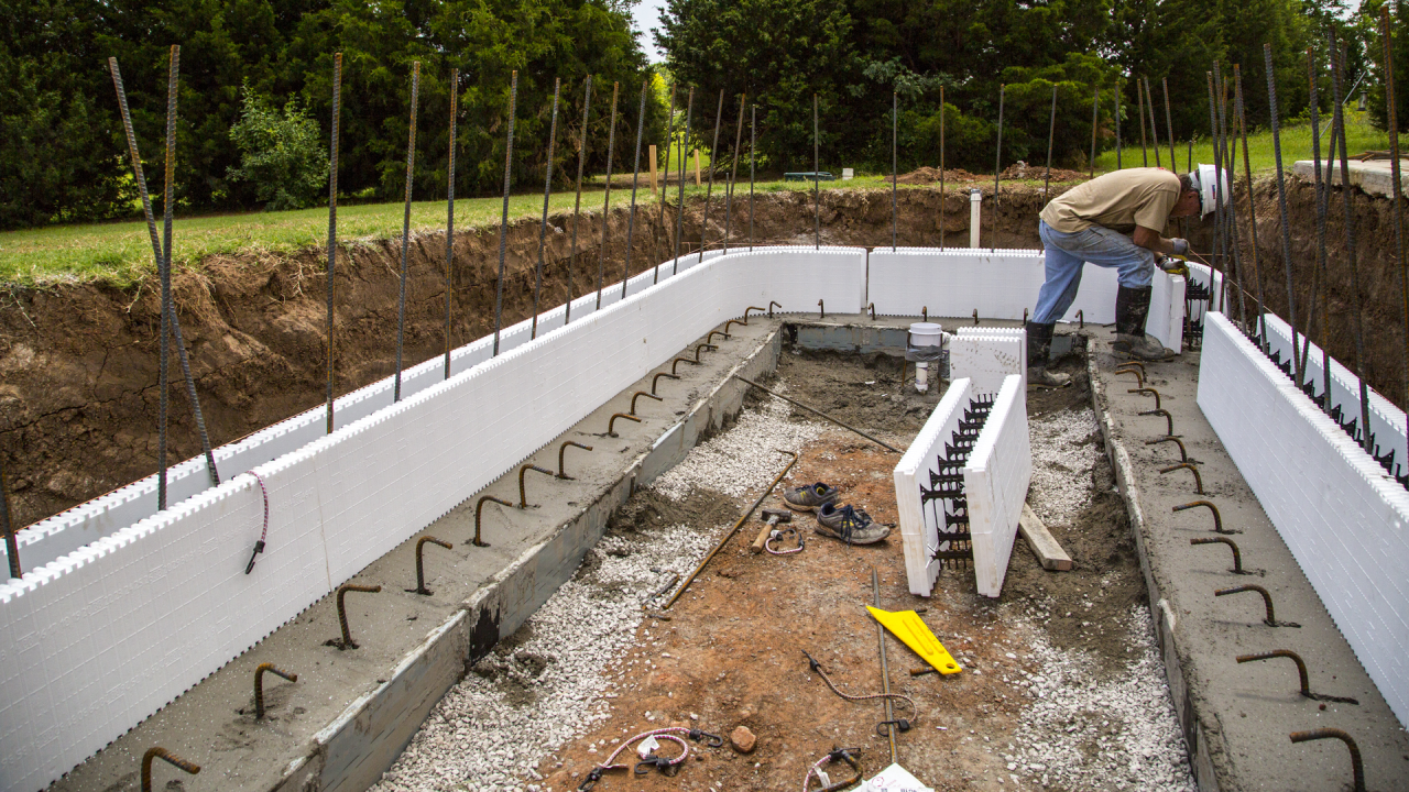 ICF pool construction