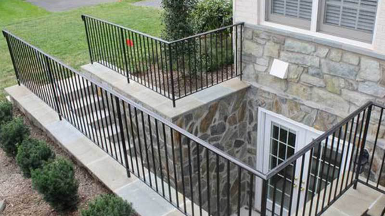 Completed basement entrance