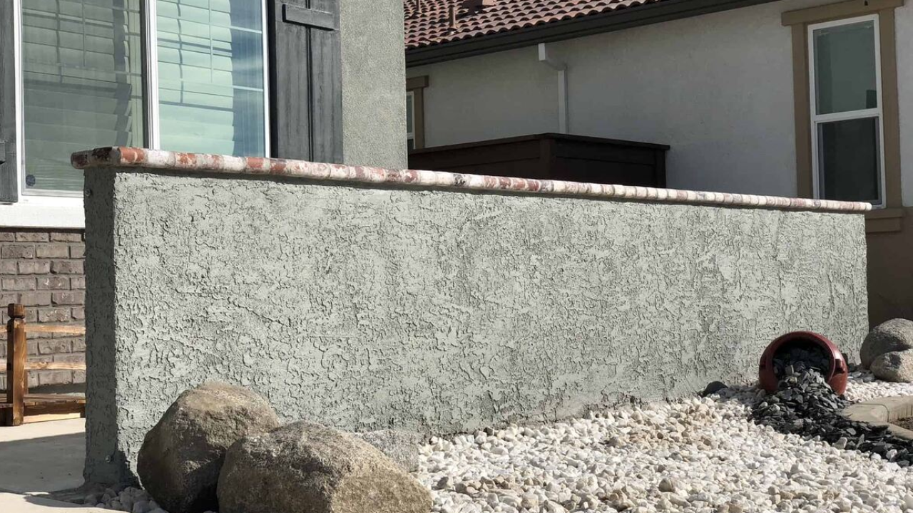 Stucco base coat application