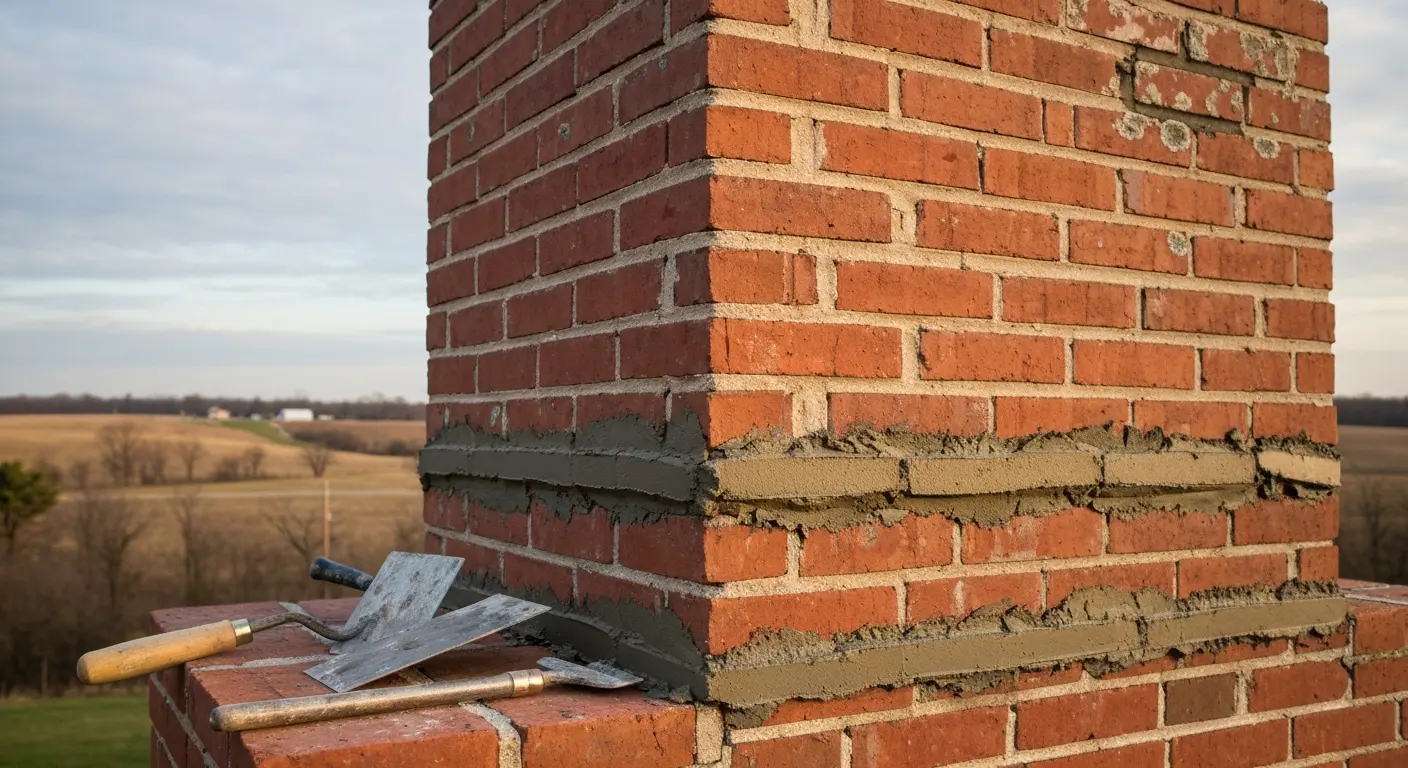 Tuckpointing mortar repair