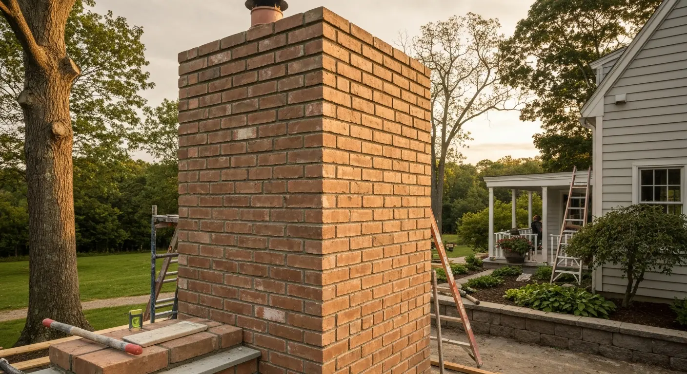 Brick installation work