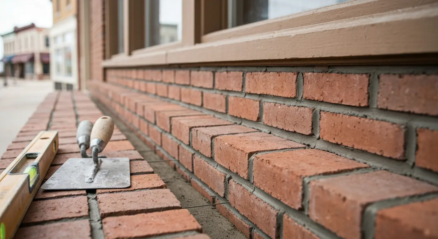 Brick installation on historic home