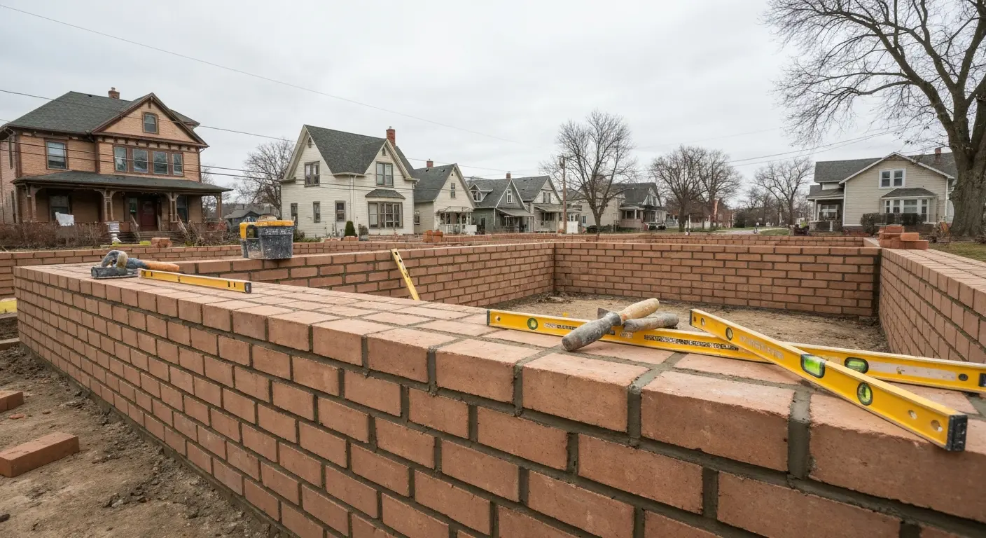 Brick wall installation