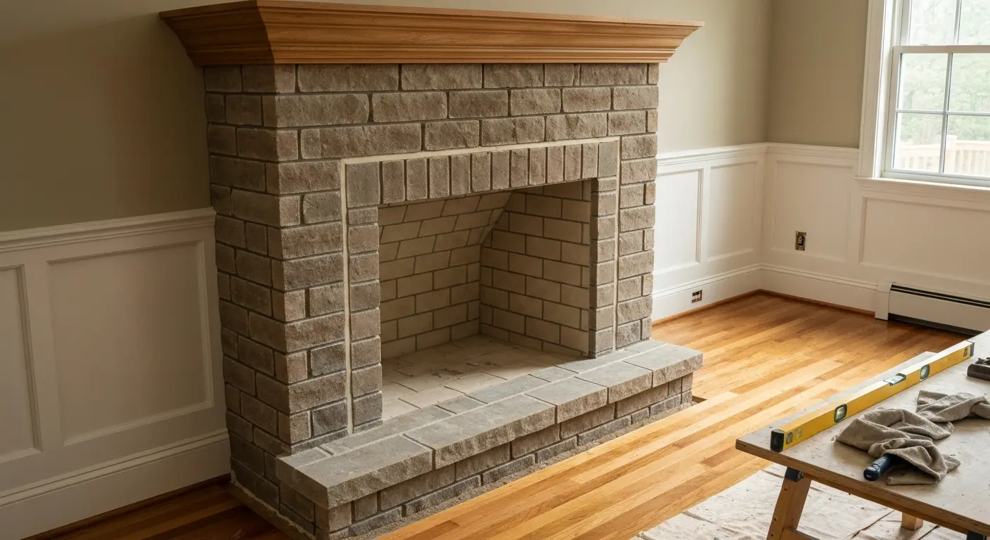 Fireplace masonry work
