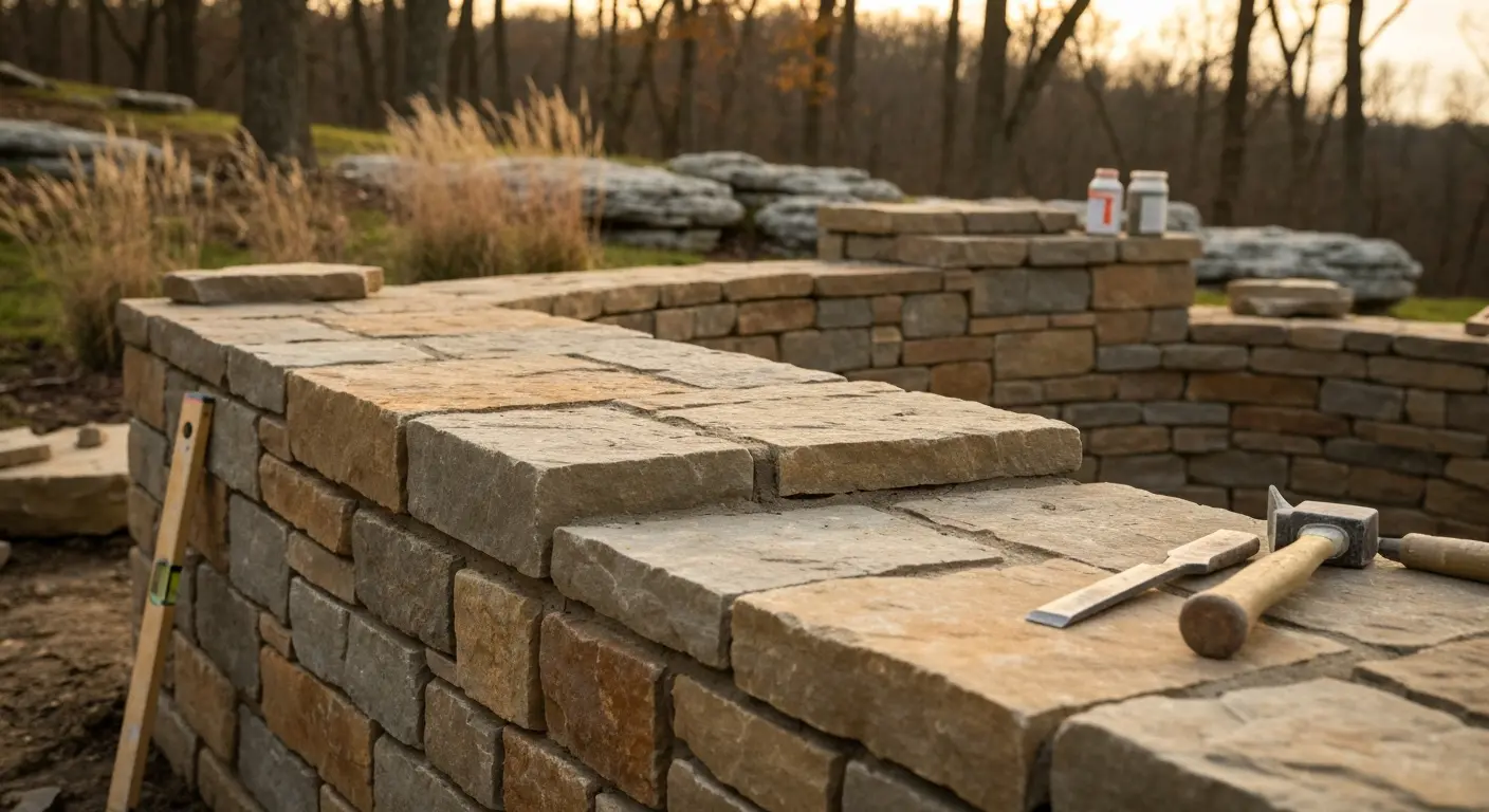 Stone masonry near Balltown