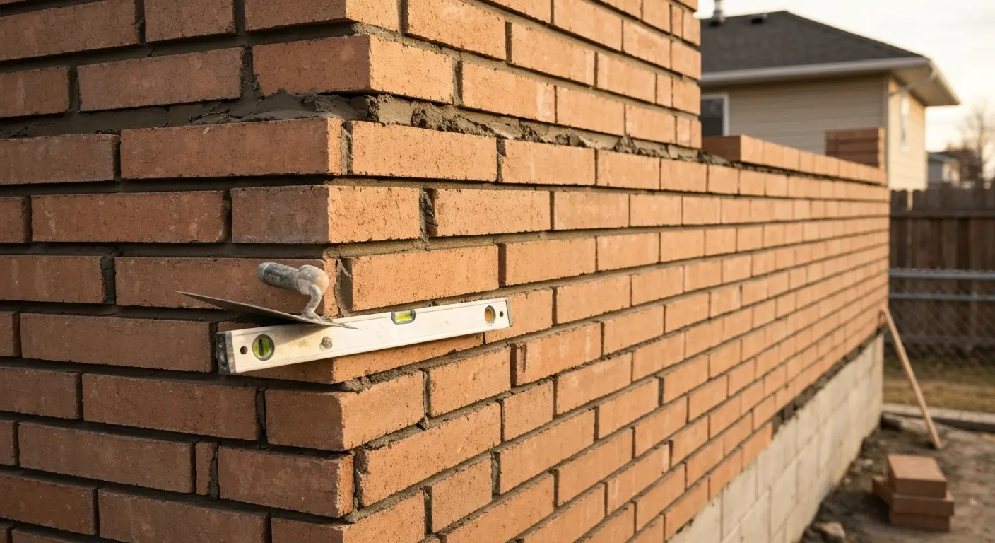 Brick installation in Lamont
