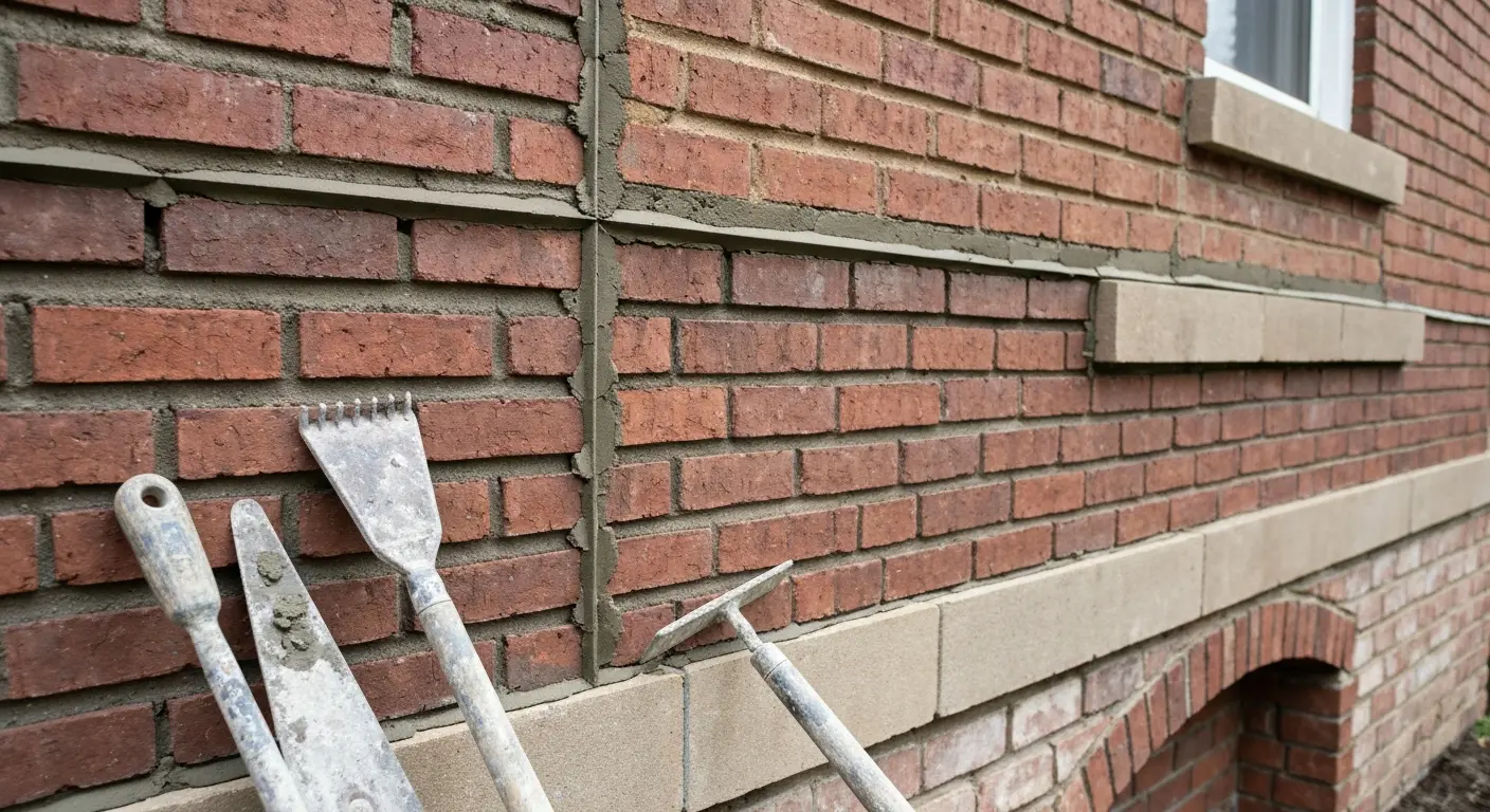 Tuckpointing repair work