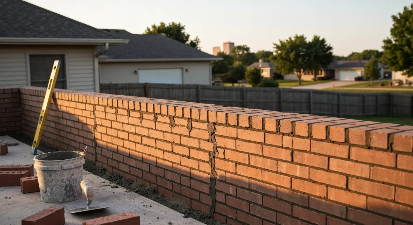 Brick installation work