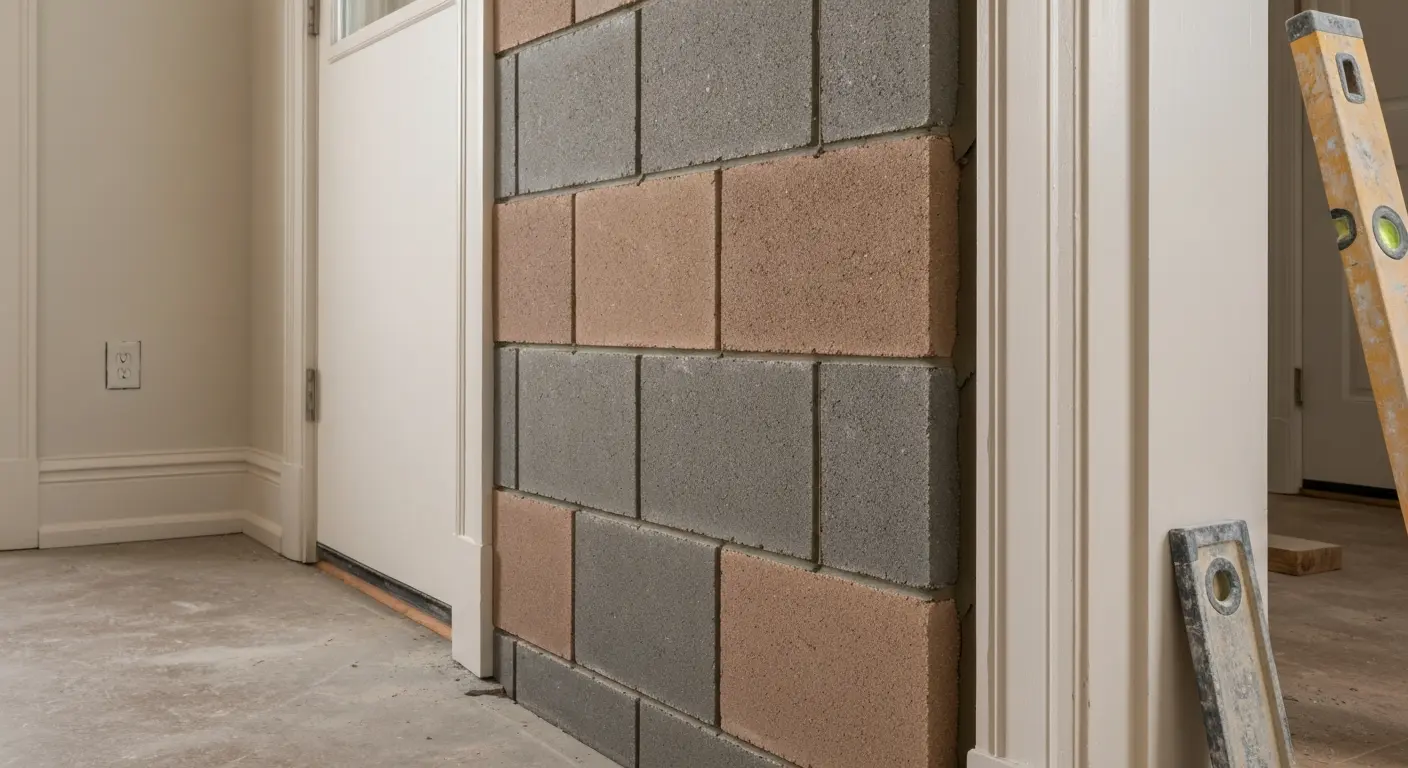 Decorative architectural block feature wall