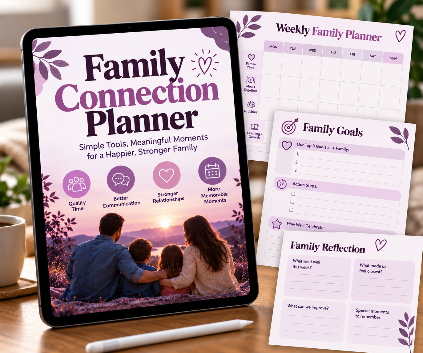 Family Connection Planner Mockup