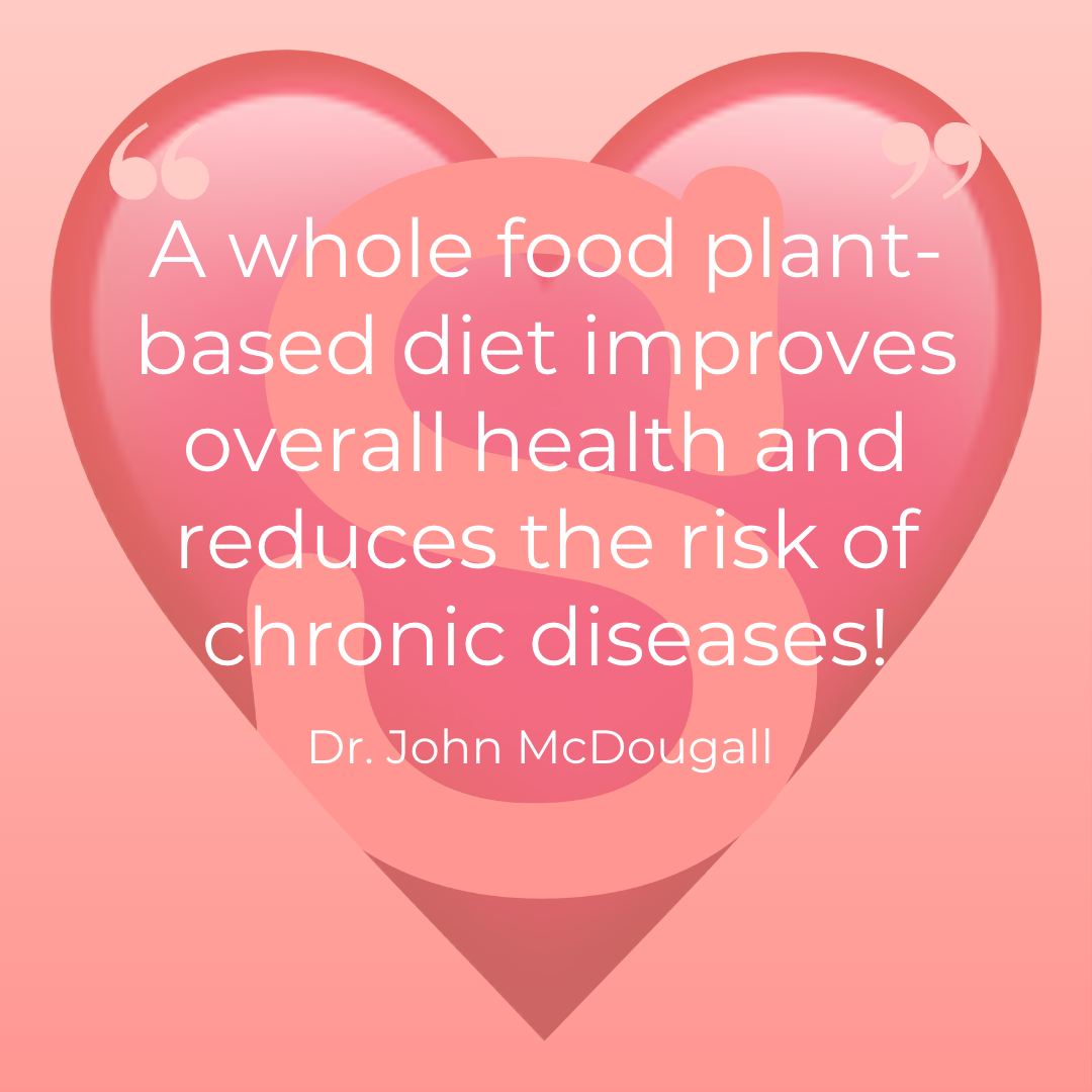 A whole food plant based diet improves overall health and reduces the risk of chronic diseases