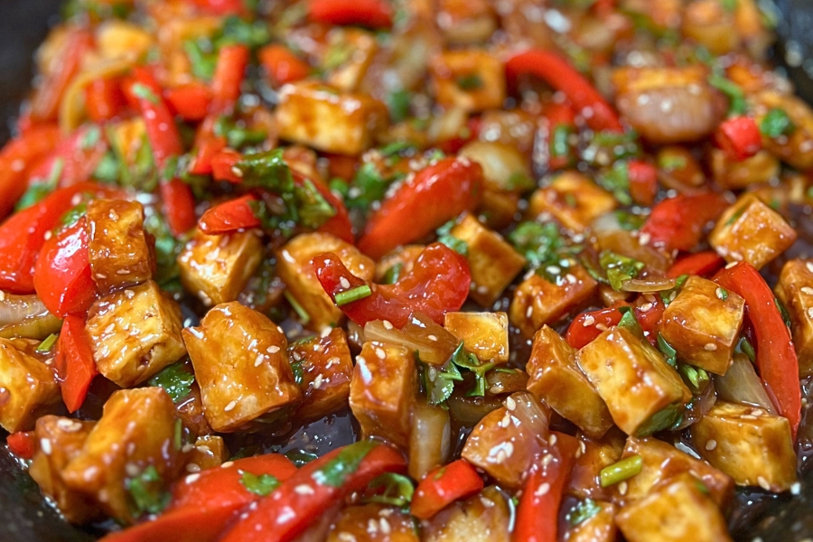 Vegan Tangy Orange Tofu