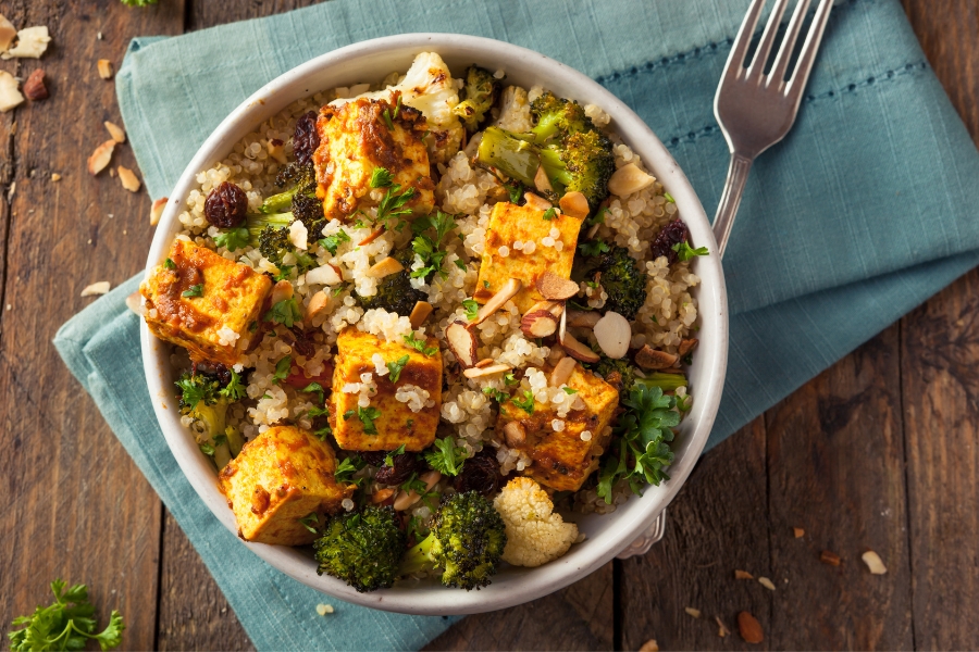 plant based tofu meal
